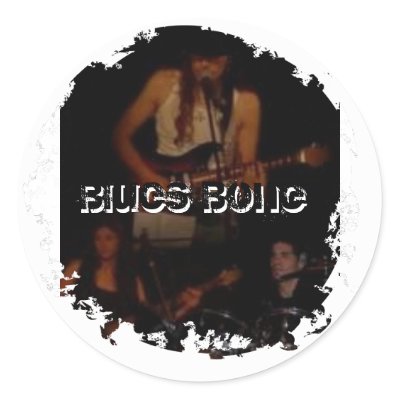 Distressed 2 Round Stickers by blues_bone