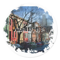 Distressed 2 Round Stickers