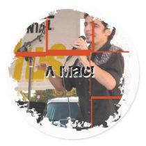Distressed 2 Round Stickers stickers