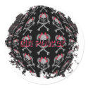Distressed 2 Round Stickers - Customized
