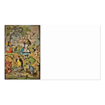 Distressed Alice Cover Business Cards