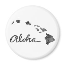 Distressed Aloha Island Magnet