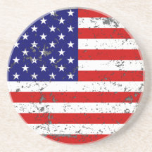 Distressed American Flag Coaster