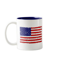Distressed American Flag Coffee Mug