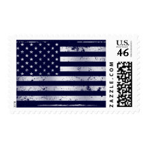 Distressed American Flag II Postage Stamp