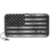 Distressed American Flag II USB Speaker