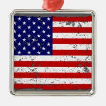 Distressed American Flag Ornament