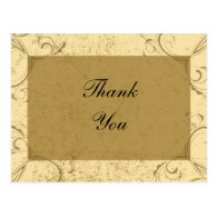 Distressed and Elegant Thank You Postcard