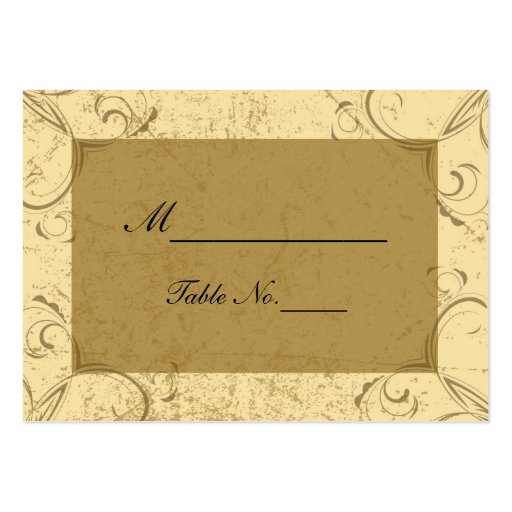 Distressed and Elegant Wedding Place Card Business Card (front side)