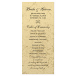 Distressed and Elegant Wedding Program Rack Card