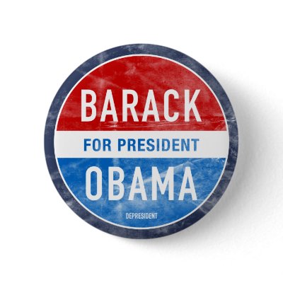 Distressed Barack Obama Button by depresident
