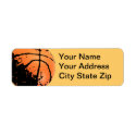 Distressed Basketball Address Labels