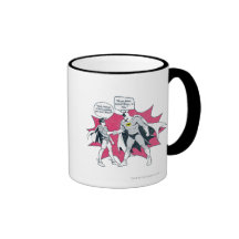 Distressed Batman And Robin Handshake Coffee Mugs