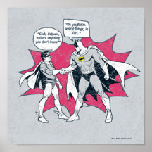 Distressed Batman And Robin Handshake Poster