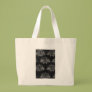 Distressed Black Damask Tote Bags