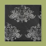 Distressed Black Damask Refrigerator Magnet