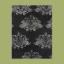 Distressed Black Damask Postcard