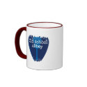 Distressed Border - 2-sided Ringer Mug by oldschoolabbey Distressed Border - 2-sided Ringer Mug