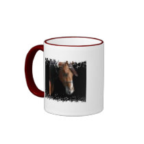 Distressed Border - 2-sided Ringer Mug by DawnYL6161 Distressed Border - 2-sided Ringer Mug