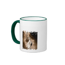 Distressed Border 2-sided Ringer Mug
