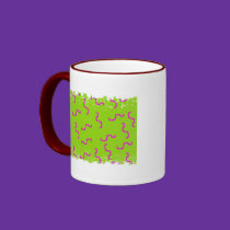Distressed Border - 2-sided Ringer Mug