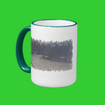 Distressed Border 2-sided Ringer Mug by VIKINGJIM Distressed Border 2-sided Ringer Mug