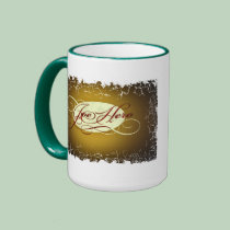 Distressed Border 2-sided Ringer Mug