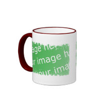 Distressed Border - 2-sided Ringer Mug by templates Distressed Border - 2-sided Ringer Mug