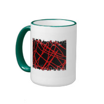 Distressed Border 2-sided Ringer Mug by Juice_Allen Distressed Border 2-sided Ringer Mug