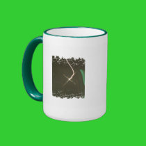Distressed Border 2-sided Ringer Mug by VIKINGJIM Distressed Border 2-sided Ringer Mug