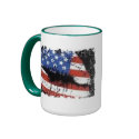Distressed Border 2-sided Ringer Mug by ethier Distressed Border 2-sided Ringer Mug