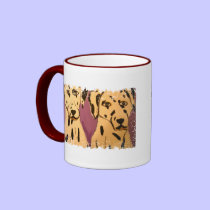 Distressed Border - 2-sided Ringer Mug mugs