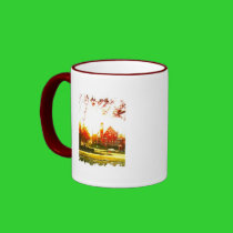 Distressed Border - 2-sided Ringer Mug by VIKINGJIM Distressed Border - 2-sided Ringer Mug