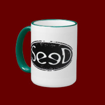 Distressed Border 2-sided Ringer Mug