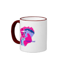 Distressed Border - 2-sided Ringer Mug