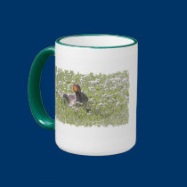 Distressed Border 2-sided Ringer Mug by toots1 Distressed Border 2-sided Ringer Mug