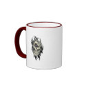 Distressed Border - 2-sided Ringer Mug