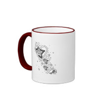 Distressed Border - 2-sided Ringer Mug