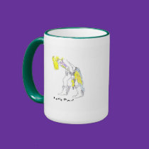 Distressed Border 2-sided Ringer Mug