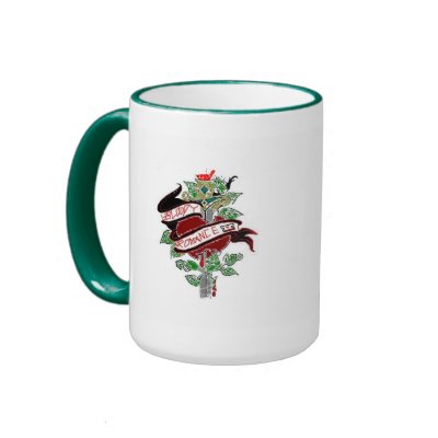 Distressed Border 2-sided Ringer Mug by bloodyromance666