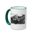 Distressed Border 2-sided Ringer Mug by oneinthesane Distressed Border 2-sided Ringer Mug
