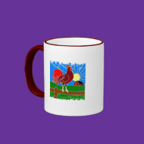 Distressed Border - 2-sided Ringer Mug mugs
