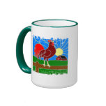 Distressed Border 2-sided Ringer Mug
