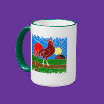 Distressed Border 2-sided Ringer Mug