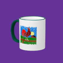 Distressed Border 2-sided Ringer Mug mugs