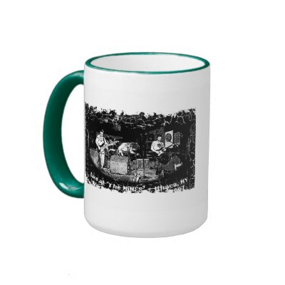 Distressed Border 2-sided Ringer Mug by snakeoilsalesmen