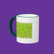 Distressed Border 2-sided Ringer Mug mugs