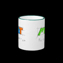 Distressed Border 2-sided Ringer Mug mugs