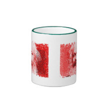 Distressed Border 2-sided Ringer Mug