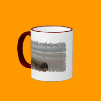 Distressed Border - 2-sided Ringer Mug mugs